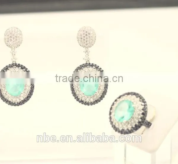 2014 Fashion Jewelry Set With Emerald or Tourmaline Stone photo-2