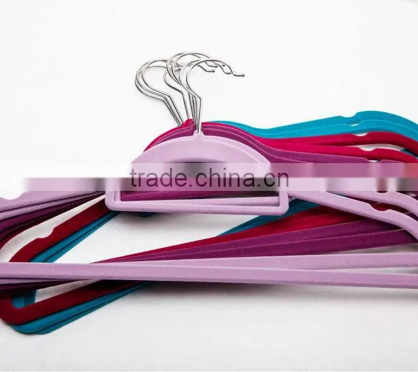 Plastic Velvet Hanger Clothes Hanger ASDF09