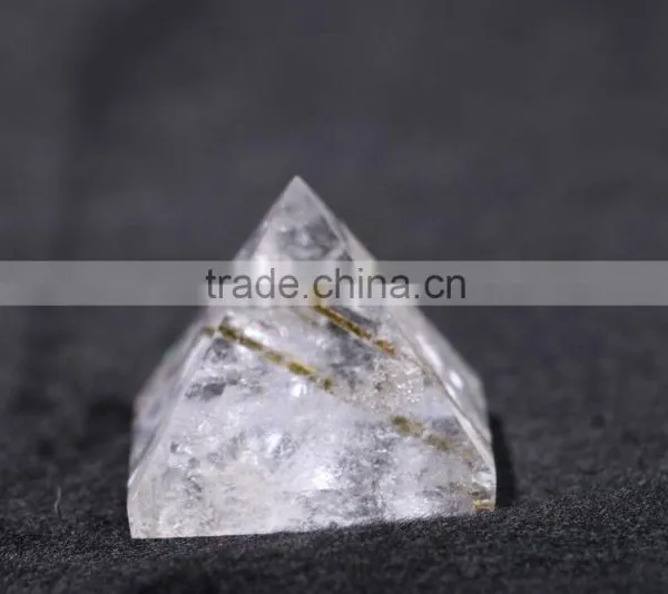 Hot Sale 100% Natural Transparent Pure Pyramid Quartz Crystal Clear Pyramid photo-2