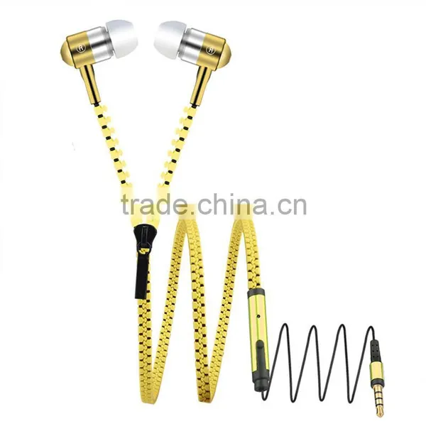 Newest Headphone Headset Zipper Metal Earphone Wired In-ear Earphones Auricular Earbuds Accept Customize For Samsung S7 photo-5