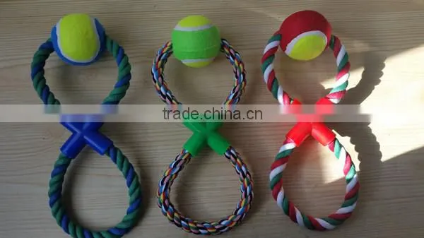 QQ Petoy Factory Hot Products Dog Rope Tug Toy Dog Toy Rope Ball photo-5