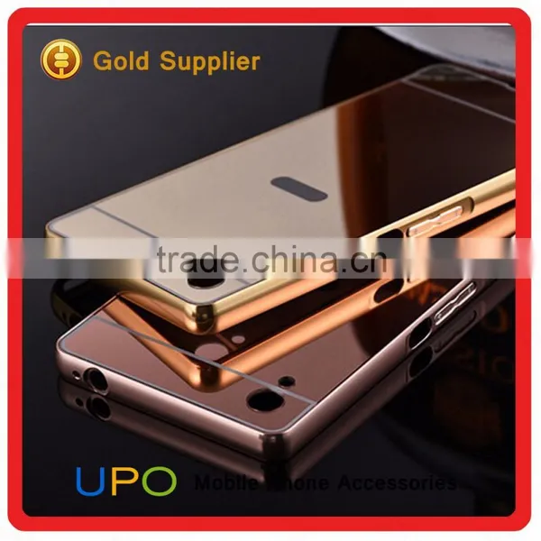 [UPO] Luxury 2 in 1 Shockproof Plastic Aluminum Bumper Mirror Phone Cover Case for Sony M4 photo-6