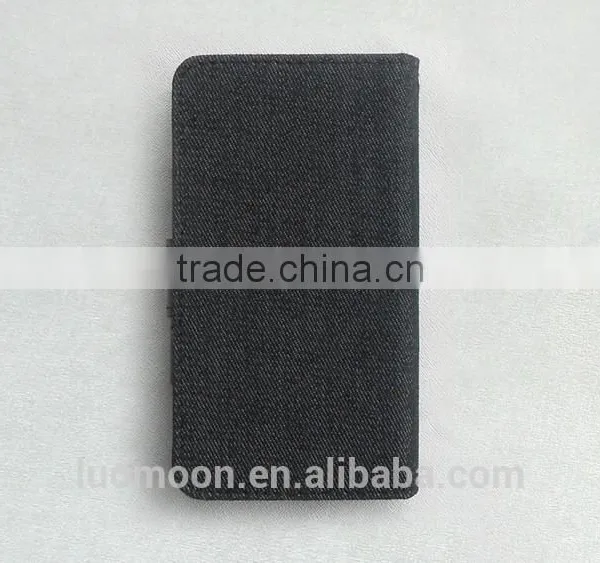 Black Canvas Leather Diary Universal Phone Case photo-3