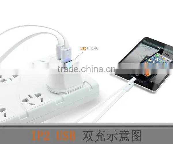 IP2 New Arrived Product 5V/2.1A High Quality Travel Charger Dual Micro USB Wall Charger ( US Plug) IP102 photo-6