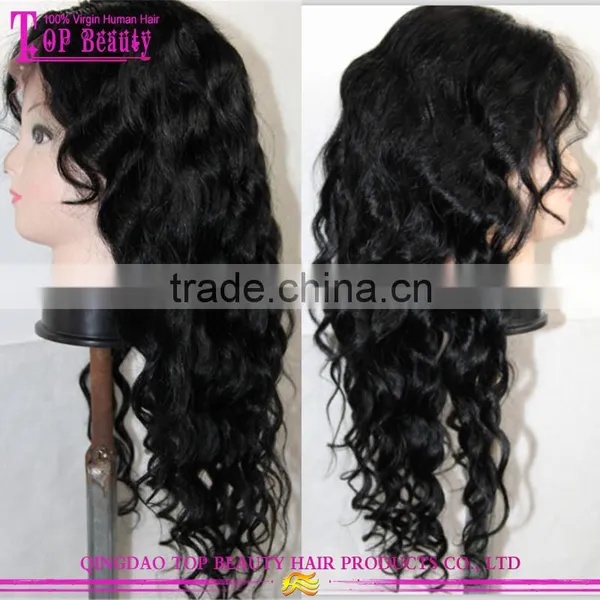 2016 Super Quality Silk Top Glueless Wig Color #1 Body Wave Silk Top Wig photo-2