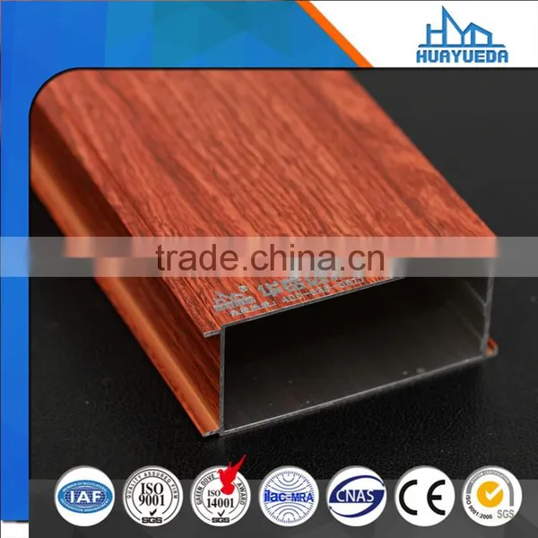 Wood Grain Surface Treatment for Decoration Aluminium Profile for Window photo-2