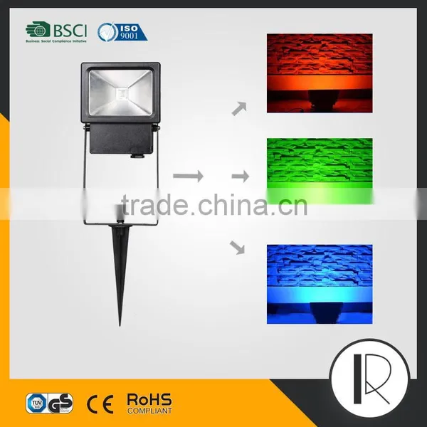 M051706 Top Quality GS CE ROHS Waterproof Ip44 Plastic Housing Multi Color Change Garden Tree 3w Rgb Led Flood Light photo-2