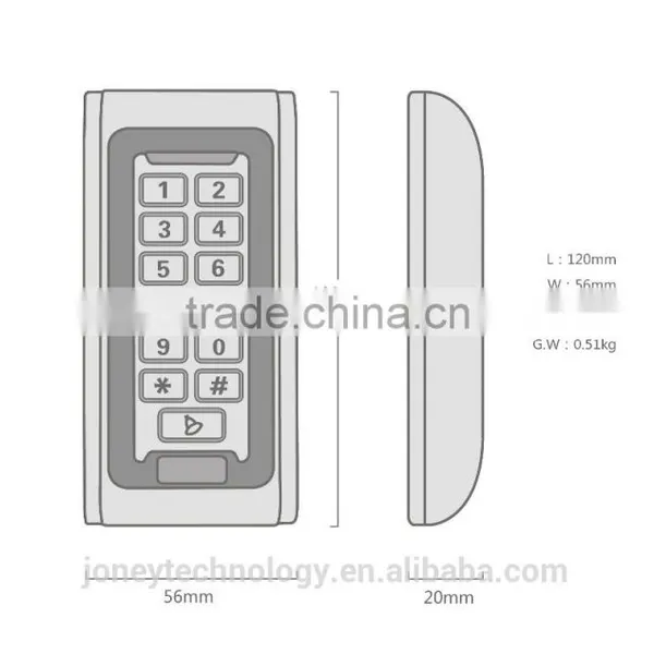 Mental Housing Standalone RFID Gate Access Control System photo-6