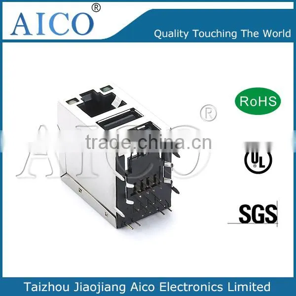 China Supplier 10/100/1000 Base-T Usb Rj45 Modular Jack With Transformer