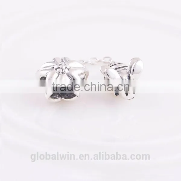 Silver Materials For Jewelry Safty Chain 925 Silver Women's Fashion Bee Charm Fine Jewelry photo-2