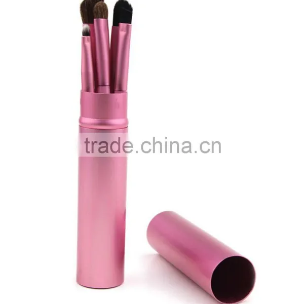 Newest 5pcs Colorful Makeup Brush Set With Metal Case Packing,stock With Free Sample photo-2