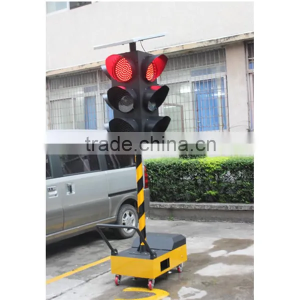 High Quality 300mm Four Direction Solar Powered Temporary Led Traffic Signal Light photo-4