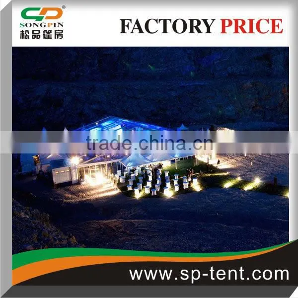 ClearSpan modern aluminium pavilions frame tent marquees huge internal strength, high wind loadings, and full fire retardancy.