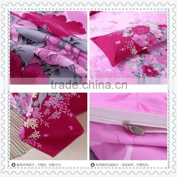 3D 100% Polyester Fabric Printed Textile Fabric With Big Flowers Soft Brushed Fabric for Bedsheet photo-6