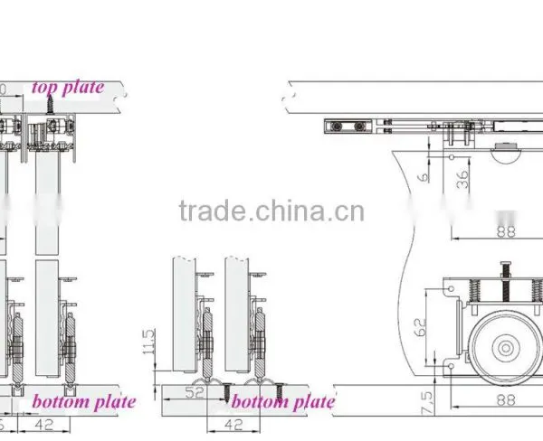 Soft Closing Sliding Wardrobe Hardware Door System photo-6