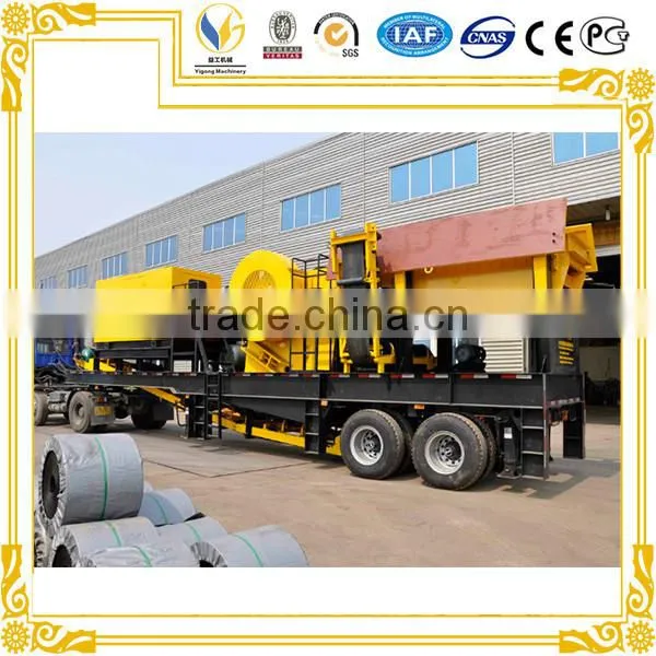 Building Waste Coral Mobile Stone Crushing Plant /portable Crusher Plant photo-2