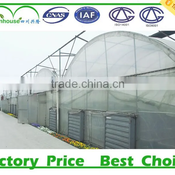 Double Inflatable Film Prefabricated Greenhouse With Hydroponic System photo-3
