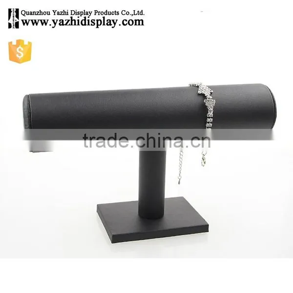 Jewellery Store Practical Wood Tabletop 1-Layer Commercial Bracelet Watch Display Velvet Jewelry Stand photo-2