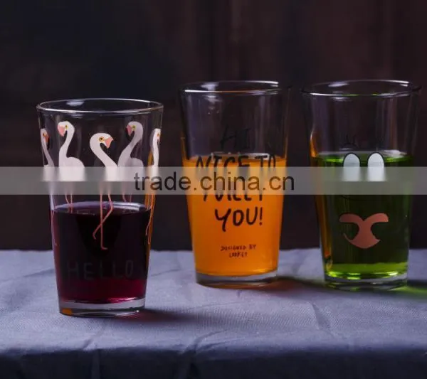 16oz Clear Glass Tea Cups Glass Juice Cup photo-3