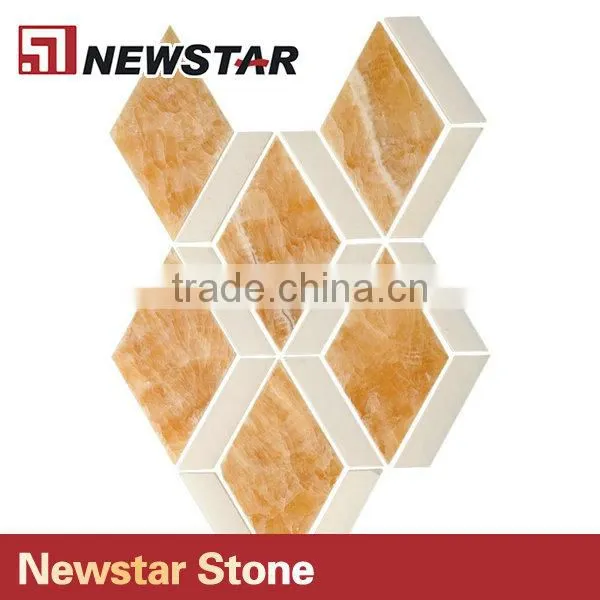Newastar Yellow And Gold Marble Chinese Factory Cheap Price Mosaic Supplies photo-5