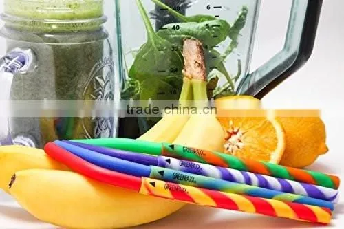Silicone Glass Bottle Reusable Drinking Straw With Stainless Steel Brush Hot Sell photo-4
