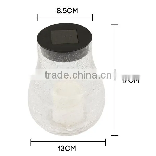 Solar Glass Jar, 1pc AA NI-MH 300MAH Battery, 1 Warm White LED photo-2