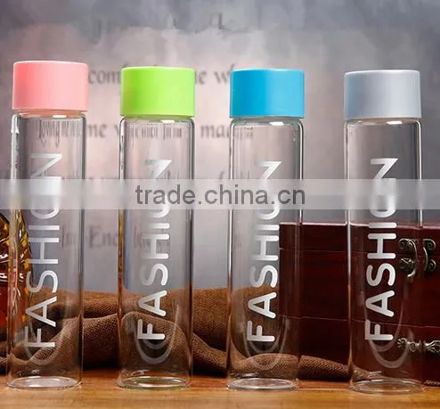 LOGO Printed Fashion 400ML Borosilicate Water Bottle, Custom Voss Water Glass Bottle Water Glass Bottle photo-2