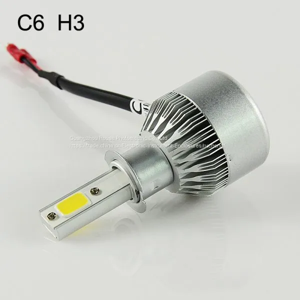 Led Headlight C6 h3 Cob 30W/Bulb 60W/Set 6400lm/set LED Headlight Bulbs Hi/Lo Led Car Headlight Headlamp photo-4