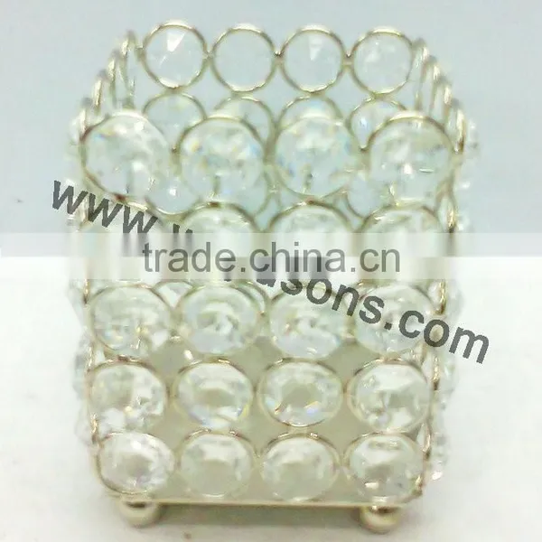 Candle Votive Holder, Metal Candle Holder With Crystal Votives photo-5