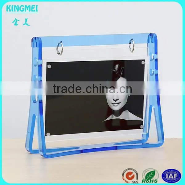 KM-VP94 Creative Design Scrolling Acrylic Swing Shape Photo Moving Picture Frame photo-3