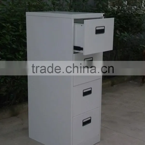 Office Funture 4 Drawer Vertical Cold Rolled Steel Filing Cabinet With Lock Key photo-4