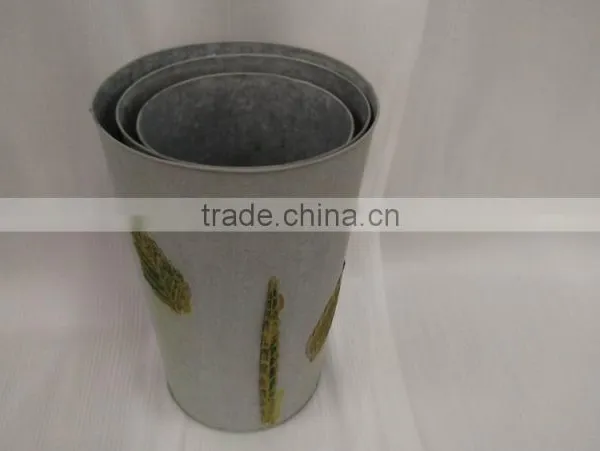 Metal Artifical Cheap Metal Flower Pot WZ15001-005 photo-3