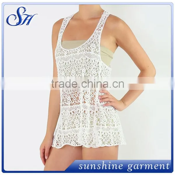 Chemical Lace Tank Top Colorful Lace Top photo-3