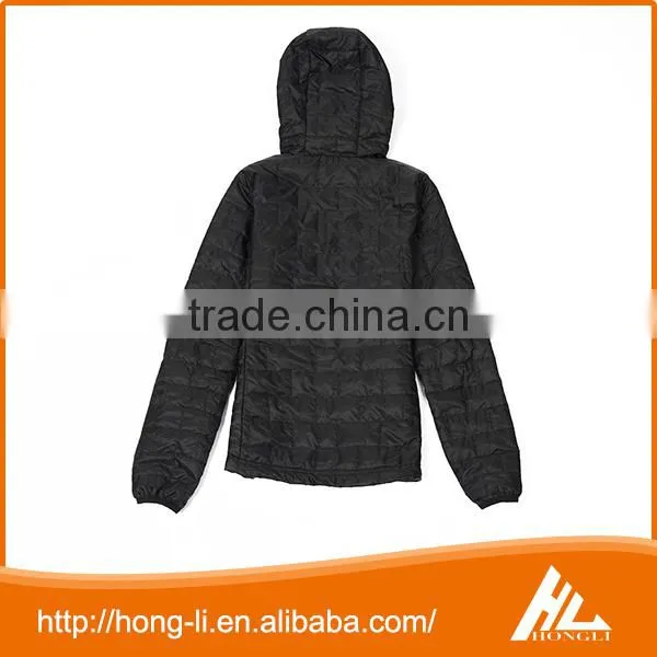 Wholesale 100% Polyester Plain Black Down Feather Cotton-padded Women Jacket Coat photo-2