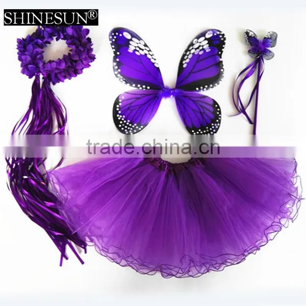 Wholesale Lovely Butterfly Fairy Wings Tutu Costume Sets photo-6