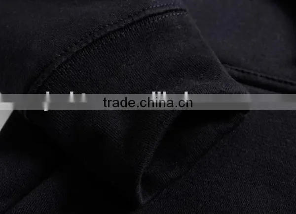 Good Quality Custom 100% Cotton Plain Black Hoodies Made in China photo-6