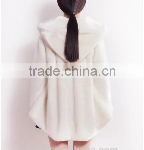 2016 Winter Real Mink Fur Overcoat With Hood Natural Mink Fur Hooded Coat photo-3