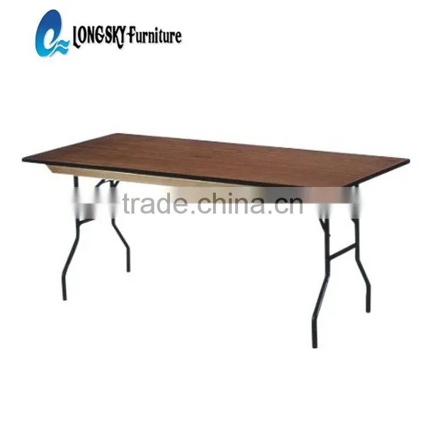 High Quality Plywood Folding Long Table/plywood Rectangular Banquet Table photo-3