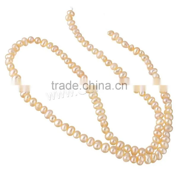 Raw Pearls Natural Freshwater 6-7mm Pink Loose Beads Pearl Strand Jewelry photo-3