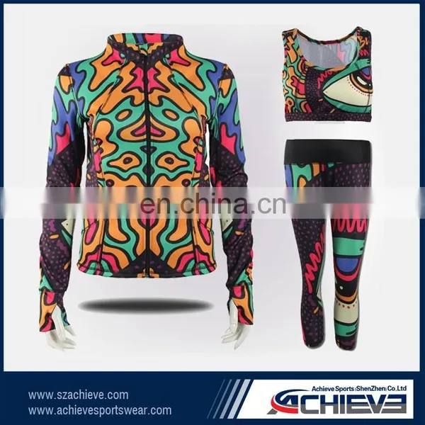 2017 Customized Women Yoga Wear Pants Custom Made Sublimation Fitness Leggings photo-6