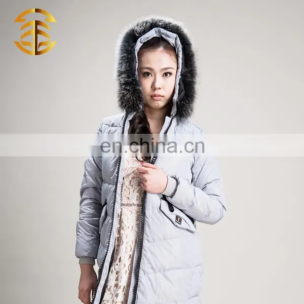 Wholesale Colorful Hooded China Ladies Long Down Jacket photo-6