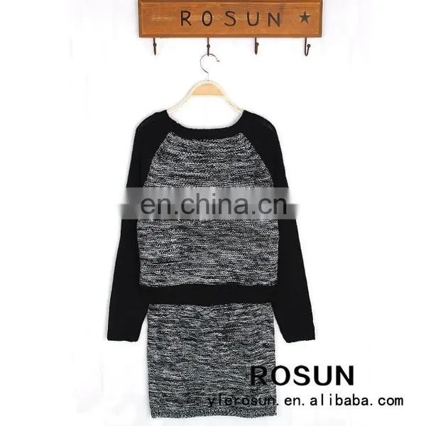 2015 Newest Elegant Stylish Dolman Sleeve O-neck Women's Fashion Twinset Sweater photo-2