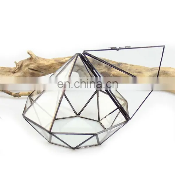 Terrarium Geometric Glass Terrarium Wholesale Diamond With Door