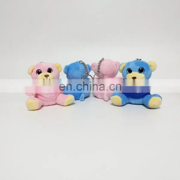 Teddy Bear With T-shirt Printed Soft Stuffed Plush Keychain Toy photo-4