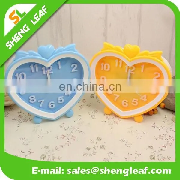 Cartoon Peach Heart-shaped Alarm Clock Table Personality Lazy Small Alarm Clock photo-3