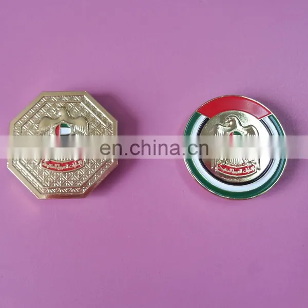 2017 Hot Sale National Day Souvenir Badges With UAE National Emblem Customized Memorial Gift Metal Badge