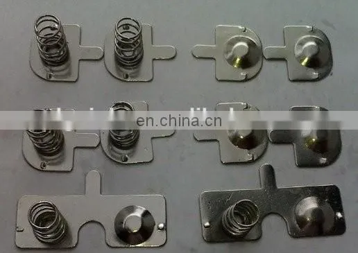 High Quality Nickel Plated aa Battery Spring Contact Flat Spring Steel Terminal Contact photo-2