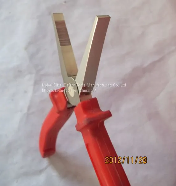 Flat Nose Pliers 6 Inch 8 Inch of Beryllium Copper or Aluminum Bronze Spark Resistant Tools photo-2