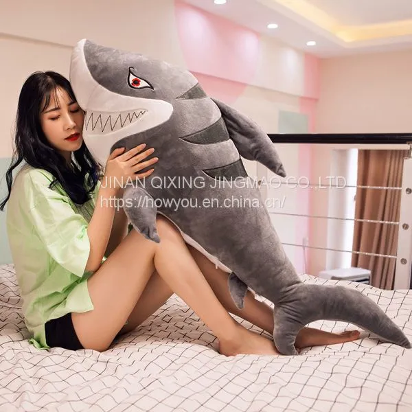Simulation Big Mouth Sharp Teeth Plush Toy Shark for Sleeping as Present photo-3