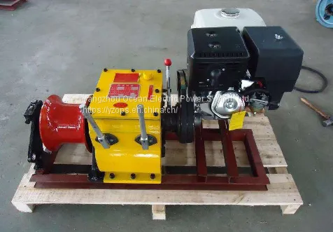 Gasoline Engine Powered Winch; Pulling Motored Winch; Cable Pulling Motored Engine Winch photo-3